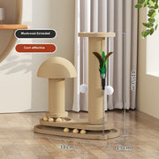 Rotating Solid Wood Cat Scratching Post and Play Station