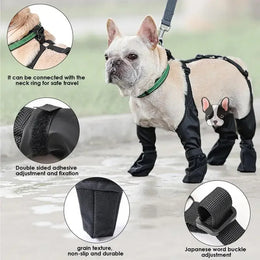 Waterproof Adjustable Breathable Dog Shoes for Outdoor Walking