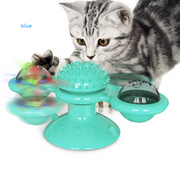 Interactive Cat Windmill Toy with Scratching Function and Luminous Balls