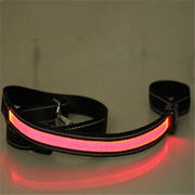 Solar-Powered LED Dog Collar with Adjustable Length and Multi-Color Lights