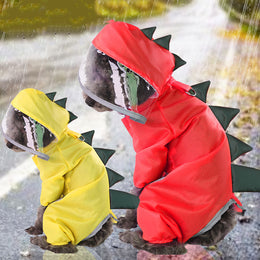 Transparent Dinosaur Raincoat for Dogs - Stylish Four-Legged Waterproof Wear