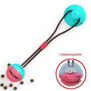 Interactive Suction Cup Dog Tug Ball - Chew Toy for Dental Health and Fun