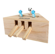 Interactive Wooden Toy for Cats, Kittens, and Hamsters - Fun with Holes!