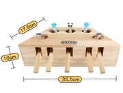 Interactive Wooden Toy for Cats, Kittens, and Hamsters - Fun with Holes!