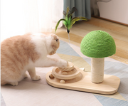 Interactive Solid Wood Cat Tower with Ball Track
