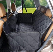 Durable Waterproof Dog Car Seat Cover with Zipper and Storage Pocket - Pet Travel Hammock and Cushion Protector