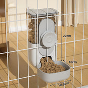 Hanging Gravity-Feed Automatic Pet Food and Water Dispenser for Cages