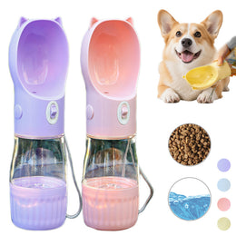 2 In 1 Portable Leak-proof Dog Water Bottle For Small Big Dogs Cats