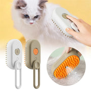 Ultimate 3-in-1 Electric Steam Grooming Brush with Massage and Spray Function for Pets