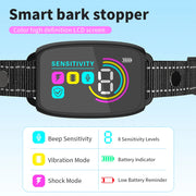 Smart Automatic Anti Barking Dog Collar with HD Digital Display IP67 Waterproof