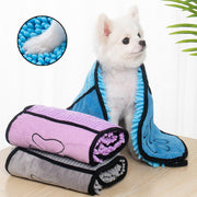 Super Absorbent Microfiber Dog & Cat Bathrobe Towel – Quick-Dry Pet Bath Towel for Dogs & Cats