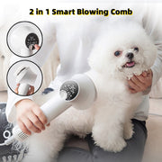 Whisper-Quiet Smart Hair Dryer & Comb for Stress-Free Dog Grooming
