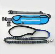 Adjustable Hands-Free Dog Running Leash with Reflective Waist Bag and Shock Absorbing Bungee