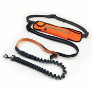Adjustable Hands-Free Dog Running Leash with Reflective Waist Bag and Shock Absorbing Bungee