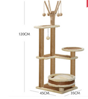 Natural Wooden Cat Litter Tree