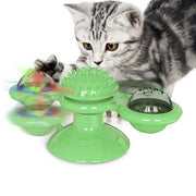 Interactive Cat Windmill Toy with Scratching Function and Luminous Balls