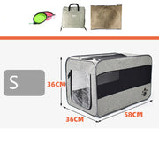 Portable Pet Travel Carrier with Secure Locking Zippers